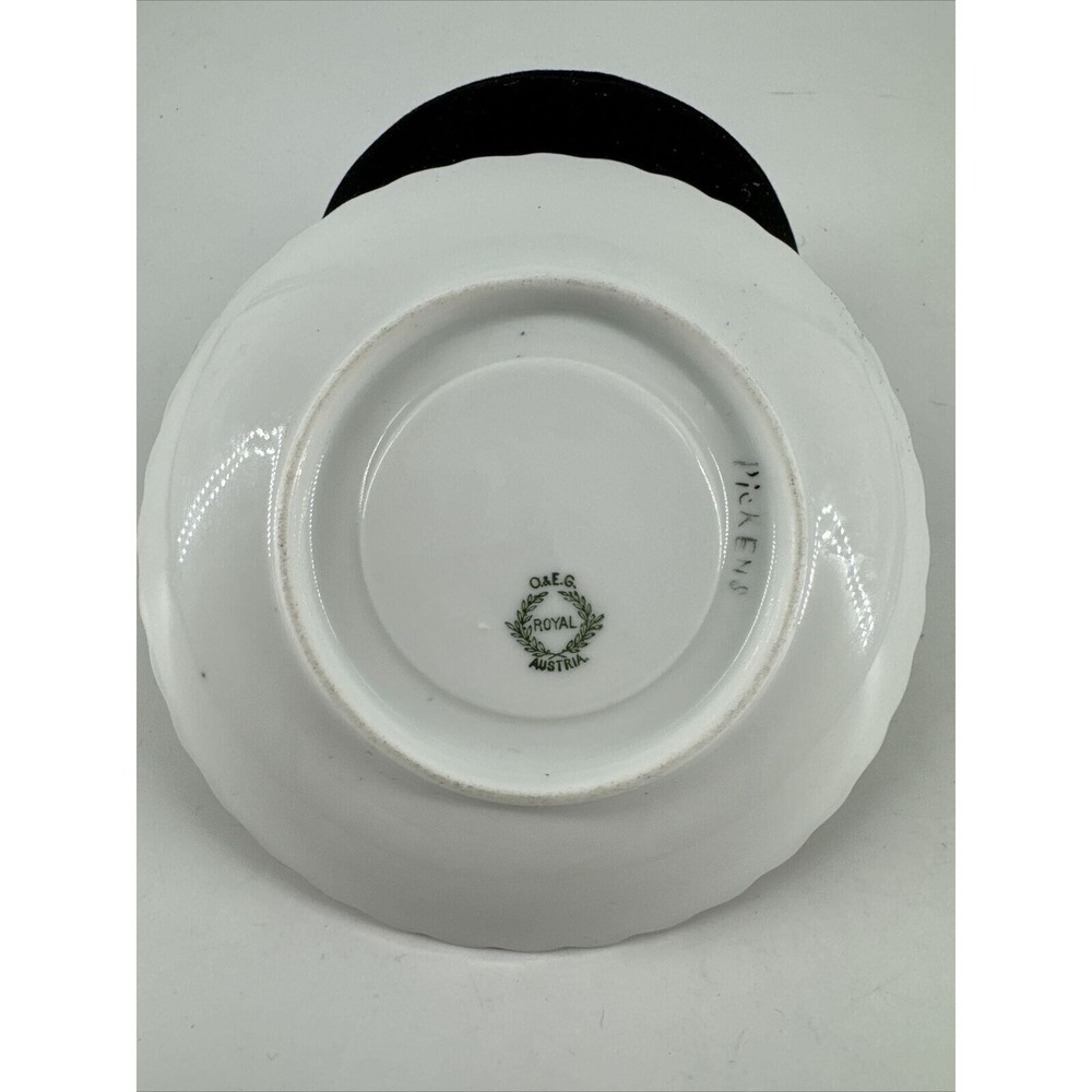 Tea Cup Saucer O&EG Royal Green w/Gold Trim Austria 6-Inch Diameter VTG Retired - Picture 6 of 10